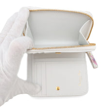 Load image into Gallery viewer, Dior Flower Motif Bifold Wallet White/Multicolor Leather
