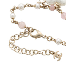 Load image into Gallery viewer, CHANEL CC Logo Heart ChainBraceletAB7003 Metal Faux Pearl Rhinestone
