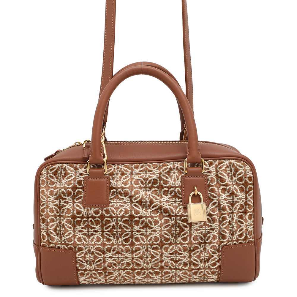 LOEWE Amazonas Brown/WhiteA039N07X03 Canvas Leather Size 23