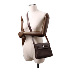 Load image into Gallery viewer, HERMES Herbag zip Ebene Toile Military Vache Hunter Leather Size Mini
