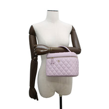 Load image into Gallery viewer, CHANEL Matelasse vanity bag Light PurpleAP2573 Caviar Leather
