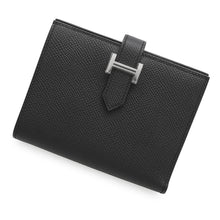 将图像加载到图库查看器中，HERMES BEAN Compact Black Epsom
