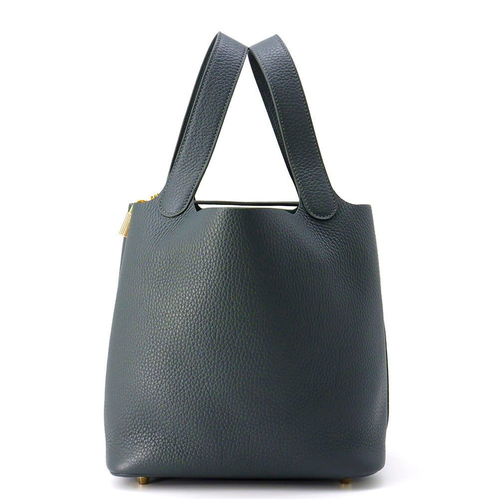 HERMES Picotin Lock Vert Mangrove Taurillon Clemence Size MM