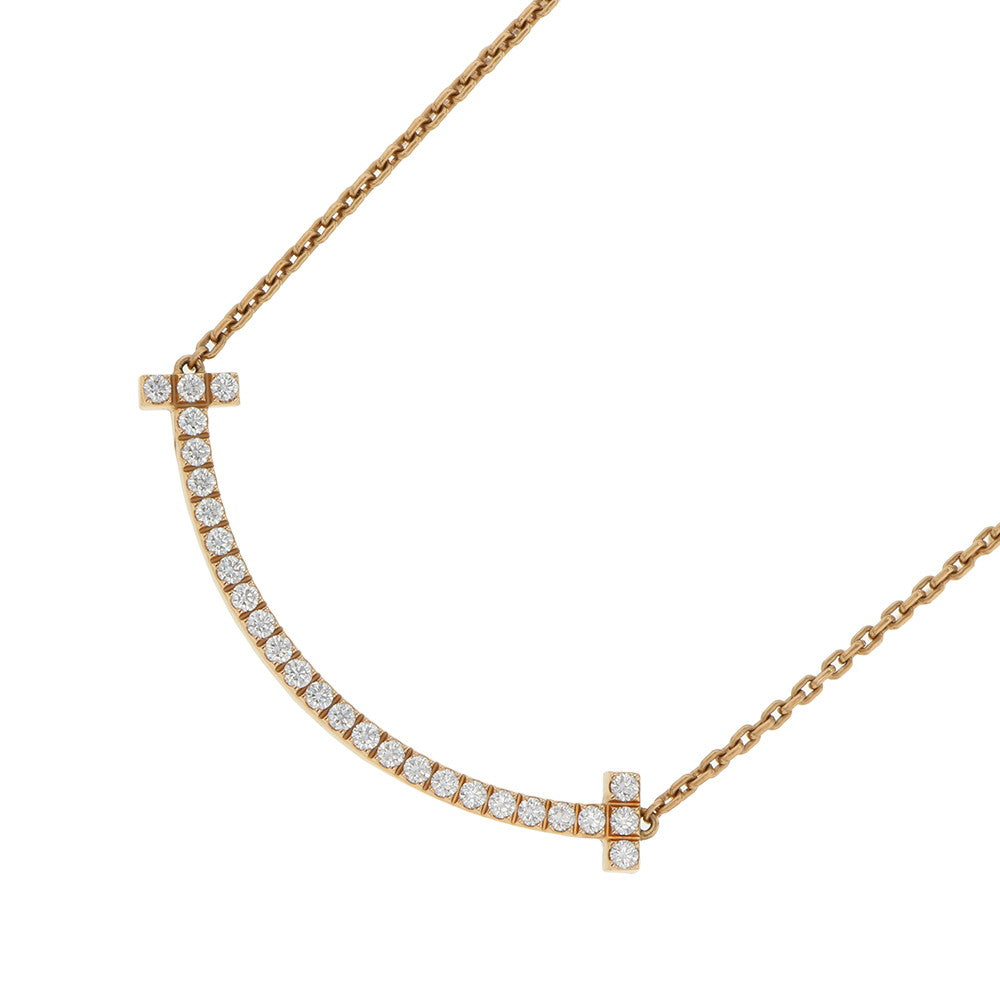 TIFFANY&Co. T Smile Pendant Size Medium67513282 18K Pink Gold
