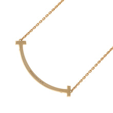 Load image into Gallery viewer, TIFFANY&amp;Co. T Smile Pendant Size Medium67513282 18K Pink Gold
