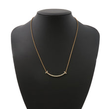 Load image into Gallery viewer, TIFFANY&amp;Co. T Smile Pendant Size Medium67513282 18K Pink Gold
