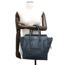Load image into Gallery viewer, CELINE Luggage shopper Navy189793 Leather Size micro
