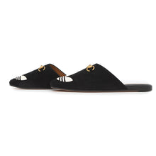 将图像加载到图库查看器中，GUCCI Adidas collaboration Horsebit1955 mule slippers Black702211 Suede leather Size 36
