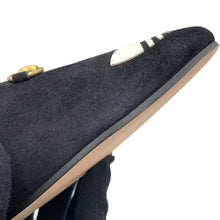 将图像加载到图库查看器中，GUCCI Adidas collaboration Horsebit1955 mule slippers Black702211 Suede leather Size 36
