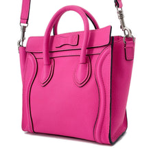将图像加载到图库查看器中，CELINE Luggage shopper Neon Pink189243 Leather Size Nano
