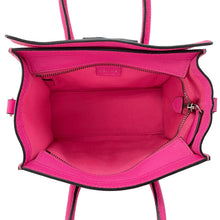 将图像加载到图库查看器中，CELINE Luggage shopper Neon Pink189243 Leather Size Nano
