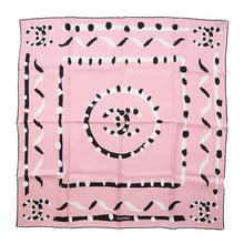Load image into Gallery viewer, CHANEL CC Logo Scarf Pink Silk100%
