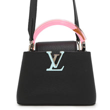 将图像加载到图库查看器中，LOUIS VUITTON Capucines Noir/PinkM56072 Taurillon Leather Plexiglas Size Mini
