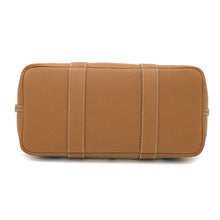 将图像加载到图库查看器中，HERMES Garden Party Tartan Cross Check Gold/Ecru/Beige/Deep Blue/JauneCitron Toile HPlume Negonda Leather Size PM
