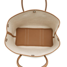 将图像加载到图库查看器中，HERMES Garden Party Tartan Cross Check Gold/Ecru/Beige/Deep Blue/JauneCitron Toile HPlume Negonda Leather Size PM
