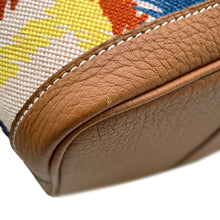 Load image into Gallery viewer, HERMES Garden Party Tartan Cross Check Gold/Ecru/Beige/Deep Blue/JauneCitron Toile HPlume Negonda Leather Size PM

