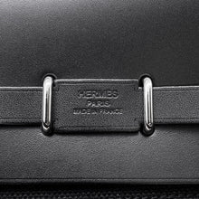 Load image into Gallery viewer, HERMES Herbag zip Black Toile H Viking Vache Hunter Leather Size Mini/20
