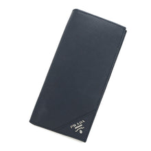 Load image into Gallery viewer, PRADA Folded Long Cloth Navy2M0836 Saffiano LeatherLeather
