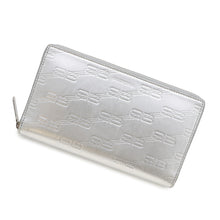 Load image into Gallery viewer, BALENCIAGA Zip Around Long Wallet Silver717787 Leather
