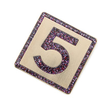 Load image into Gallery viewer, CHANEL NO.5 Brooch Purple Metal
