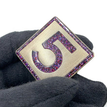 Load image into Gallery viewer, CHANEL NO.5 Brooch Purple Metal
