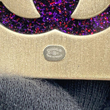 Load image into Gallery viewer, CHANEL NO.5 Brooch Purple Metal
