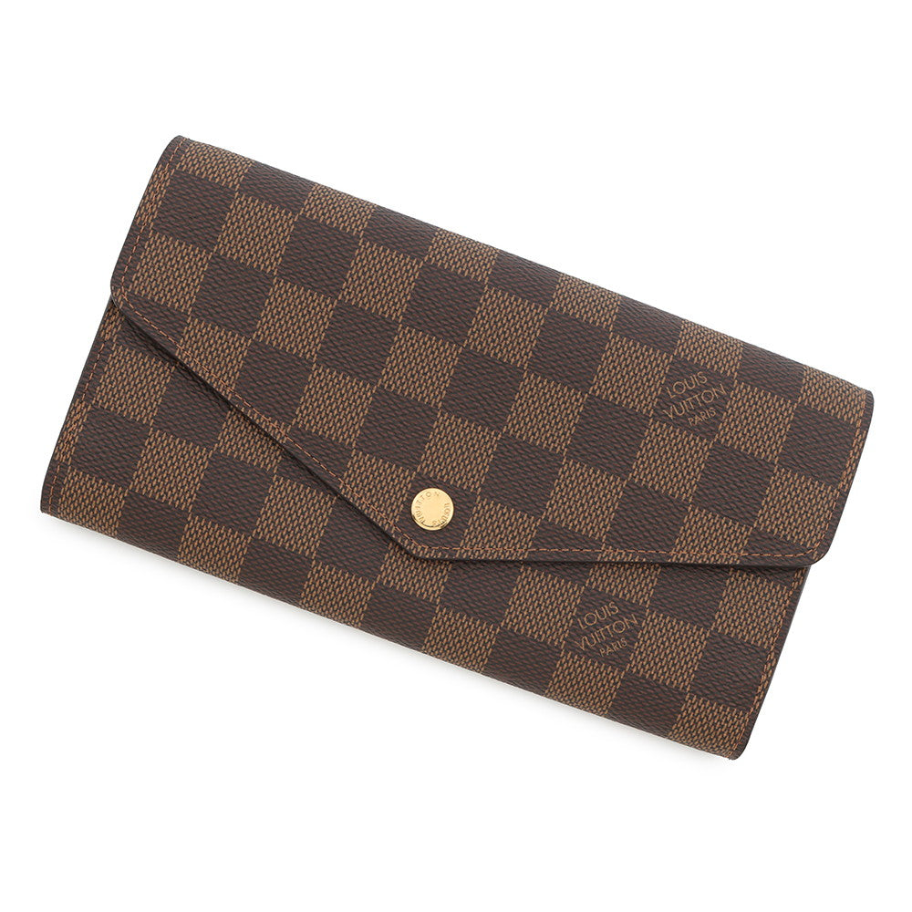LOUIS VUITTON Portefeuille Sarah BrownN63209 Damier Ebene Canvas