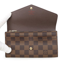 Load image into Gallery viewer, LOUIS VUITTON Portefeuille Sarah BrownN63209 Damier Ebene Canvas
