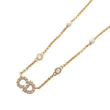 将图像加载到图库查看器中，Dior Clair D Lune Clair D Lune Necklace GoldN1033CDLCY_D301 Metal Rhinestone Faux Pearl
