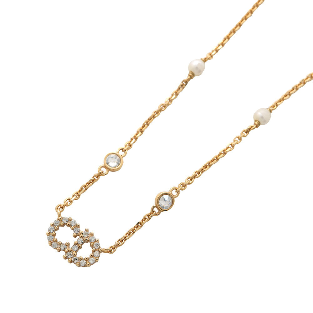 Dior Clair D Lune Clair D Lune Necklace GoldN1033CDLCY_D301 Metal Rhinestone Faux Pearl