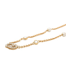 将图像加载到图库查看器中，Dior Clair D Lune Clair D Lune Necklace GoldN1033CDLCY_D301 Metal Rhinestone Faux Pearl
