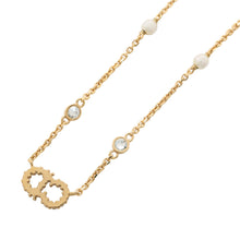 将图像加载到图库查看器中，Dior Clair D Lune Clair D Lune Necklace GoldN1033CDLCY_D301 Metal Rhinestone Faux Pearl
