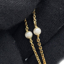 将图像加载到图库查看器中，Dior Clair D Lune Clair D Lune Necklace GoldN1033CDLCY_D301 Metal Rhinestone Faux Pearl
