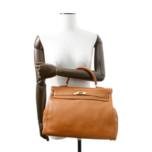 将图像加载到图库查看器中，HERMES Kelly Retourne Gold Swift Leather Size 35

