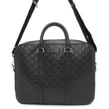 将图像加载到图库查看器中，GUCCI Briefcase Black435322 GuccissimaLeather
