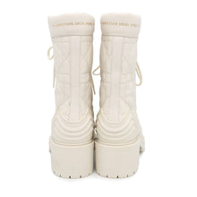 将图像加载到图库查看器中，Dior D-LEADER Cannage Mid-Length Boots IvoryKDI733CQC Calf Leather Size 38
