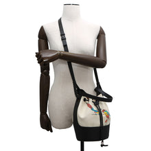 Load image into Gallery viewer, LOEWE Balloon Shoulder Ivory/Black Canvas Leather Size Small
