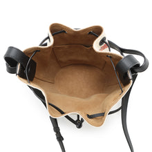 将图像加载到图库查看器中，LOEWE Balloon Shoulder Ivory/Black Canvas Leather Size Small
