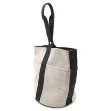 将图像加载到图库查看器中，HERMES Saxau Beige/Black Toile H Canvas Size MM
