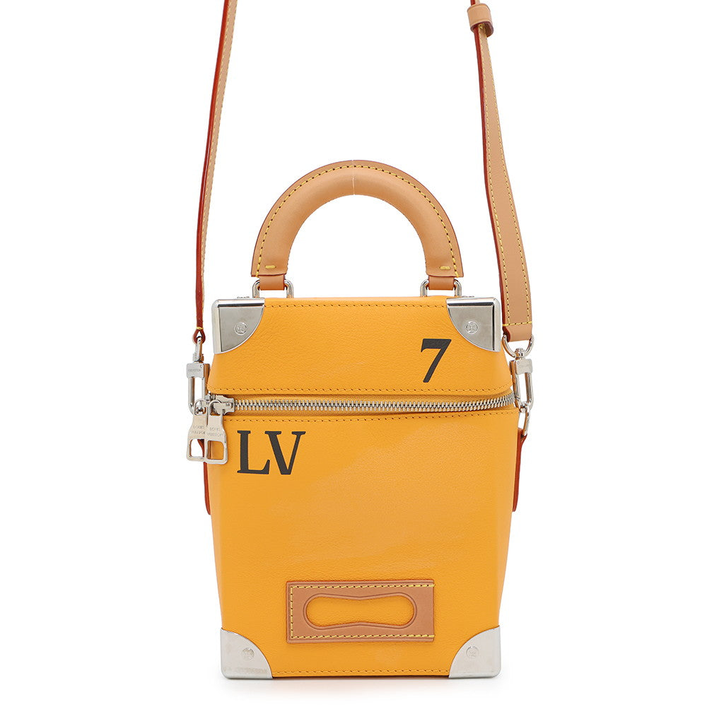 LOUIS VUITTON Vertical Box Trunk SaffronYellowM59666 CowhideLeather