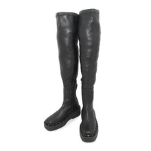 Load image into Gallery viewer, Valentino Garavani Studded long boots Black Leather Size 35
