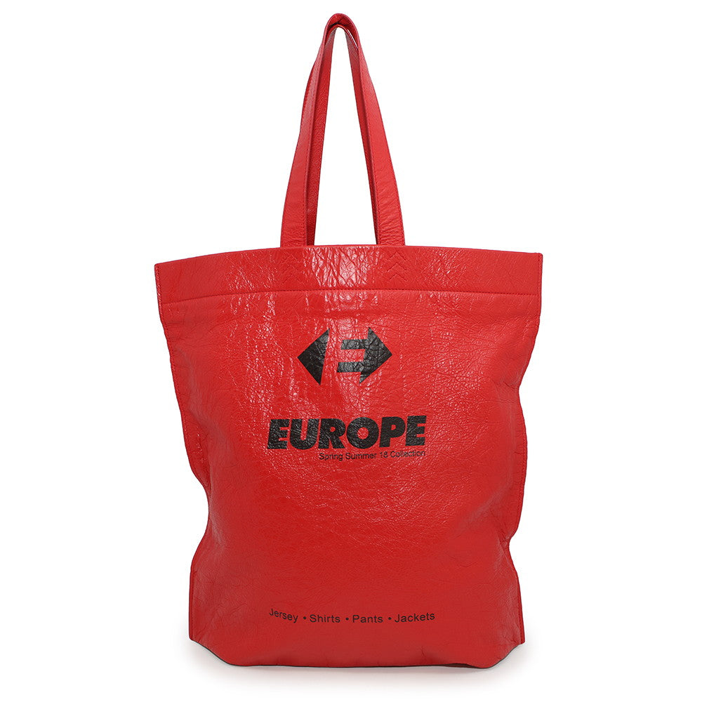 BALENCIAGA Supermarket Shopper Red508454 Leather