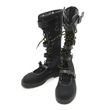 将图像加载到图库查看器中，Dior DIORANGER long boots Black Canvas Leather Size 38
