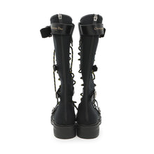 将图像加载到图库查看器中，Dior DIORANGER long boots Black Canvas Leather Size 38
