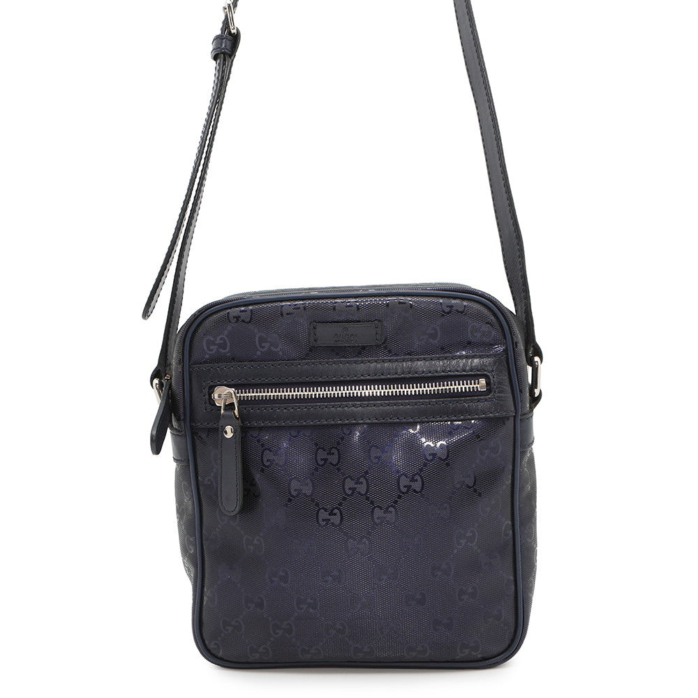 GUCCI GG Imprime Shoulder Blue233268 GG Imprime Leather