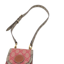 将图像加载到图库查看器中，GUCCI GG Supreme Shoulder Beige/Red/Green723766 GG Supreme Leather
