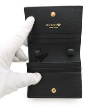 Load image into Gallery viewer, GUCCI adidas Collaboration Horsebit Shoulder Wallet Black/White702248 Leather
