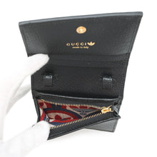 Load image into Gallery viewer, GUCCI adidas Collaboration Horsebit Shoulder Wallet Black/White702248 Leather
