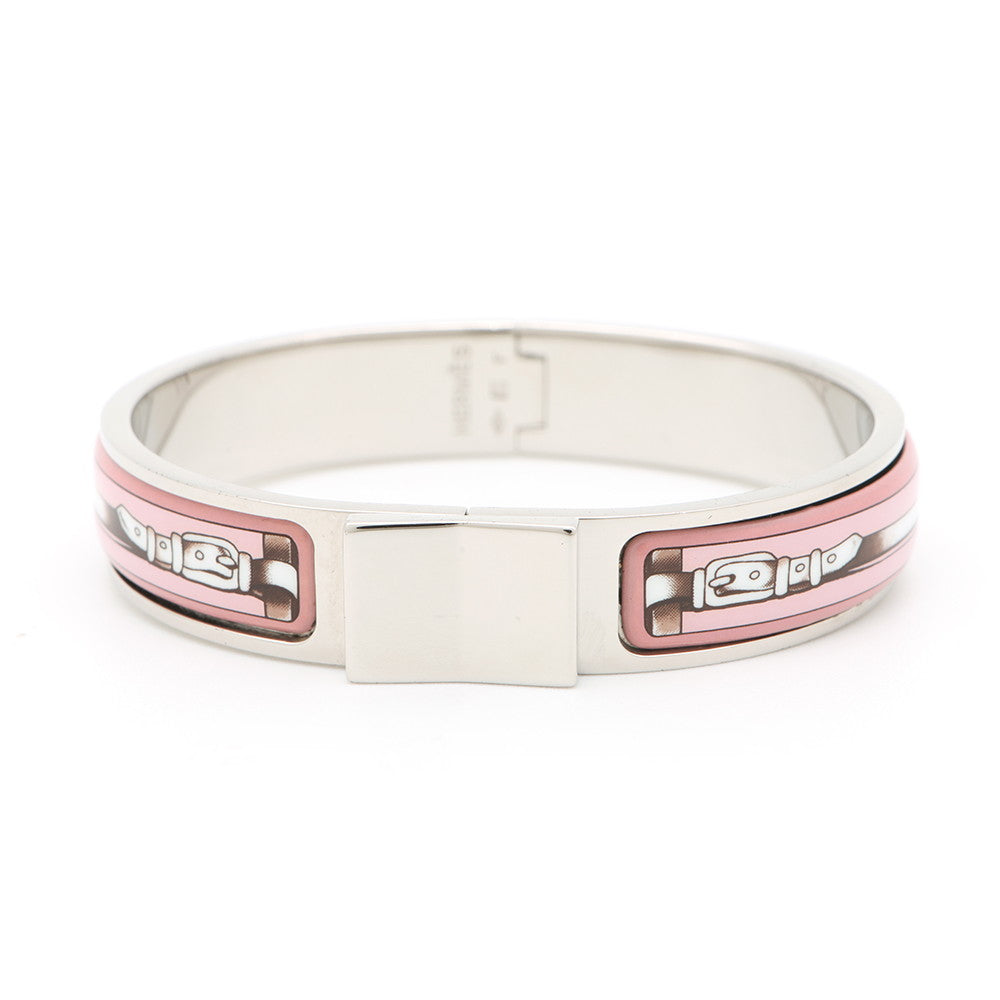 HERMES Clic crack Size PM Silver/Pink Metal