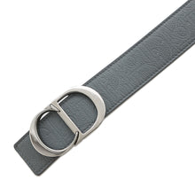 将图像加载到图库查看器中，Dior CD Icon Reversible Belt Gray Leather Size 80
